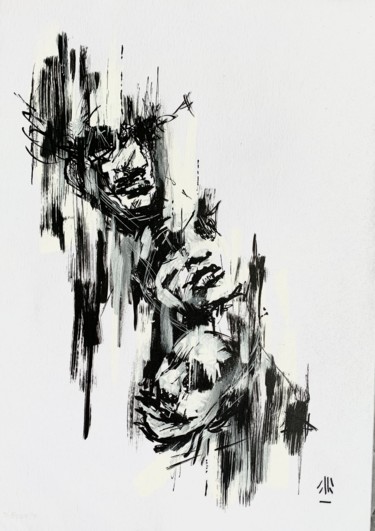 Tekening getiteld "doodle 7" door Jérôme Royer, Origineel Kunstwerk, Inkt
