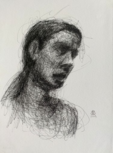 Рисунок под названием "doodle 8" - Jérôme Royer, Подлинное произведение искусства, Чернила