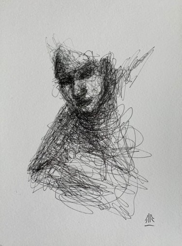 Рисунок под названием "doodle 9" - Jérôme Royer, Подлинное произведение искусства, Чернила