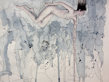 Malerei mit dem Titel "le-bras.jpg" von Jérôme Royer, Original-Kunstwerk, Aquarell