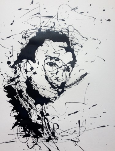 Картина под названием "Dali dripping" - Jérôme Royer, Подлинное произведение искусства, Акрил