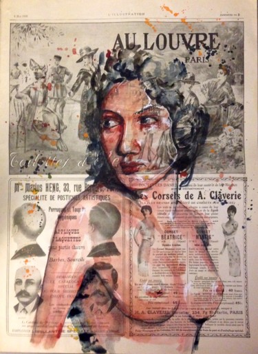 Картина под названием "nostalgie-2" - Jérôme Royer, Подлинное произведение искусства, Акварель
