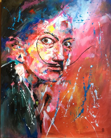 Painting titled "Dali" by Jérôme Royer, Original Artwork, Acrylic