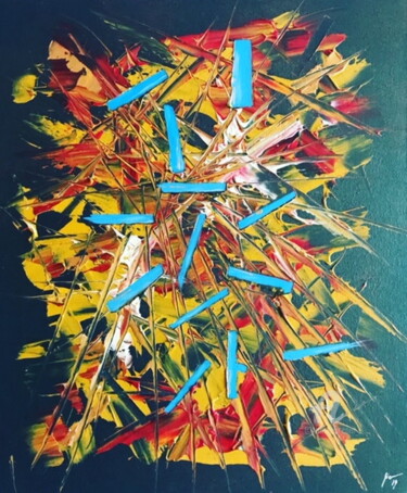 Painting titled "Soir de Tempête" by Jérôme Schreiber, Original Artwork, Acrylic