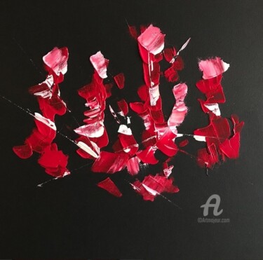 Peinture intitulée "La marche en rouge…" par Jérôme Schreiber, Œuvre d'art originale, Acrylique