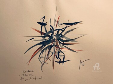 Desenho intitulada "COVID19-2" por Jérôme Schreiber, Obras de arte originais, Tinta