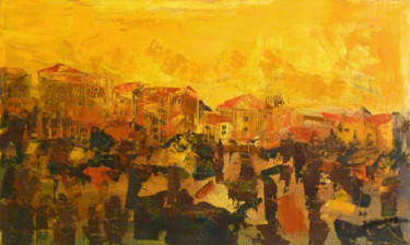 Pittura intitolato "Le soleil de Toscane" da Jerome Vassard, Opera d'arte originale, Olio