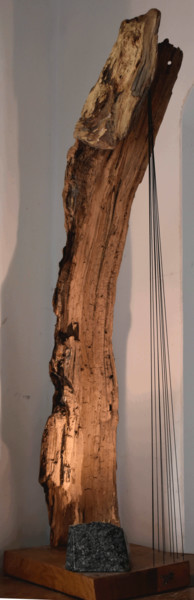 Sculpture titled "Corde" by Jja Berger, Original Artwork, Wood