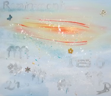 Peinture intitulée "Nuit de Noël sur Re…" par Jérôme Bonnet, Œuvre d'art originale, Acrylique