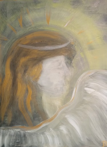 Peinture intitulée "Christ ou St Michel…" par Jérôme Bonnet, Œuvre d'art originale, Acrylique