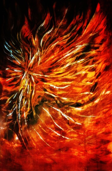 Malerei mit dem Titel "Phoenix" von Jérôme Bonnet, Original-Kunstwerk, Acryl