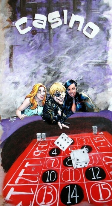 Peinture intitulée "Casino" par Jerome Brillat, Œuvre d'art originale