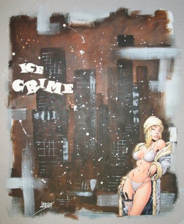 Painting titled "ice crime" by Jerome Brillat, Original Artwork