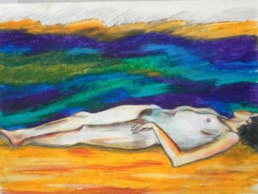 Peinture intitulée "La détente" par Jérôme Cambra, Œuvre d'art originale, Pastel