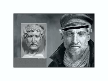 Photographie intitulée "l'Empereur Hadrian" par Jérôme Cambra, Œuvre d'art originale, Photographie numérique