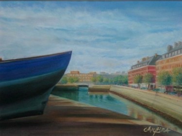 Peinture intitulée "Le quartier Saint-F…" par Jérôme Cambra, Œuvre d'art originale, Pastel