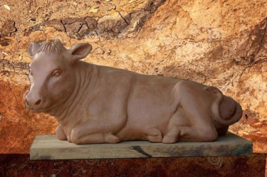 Sculpture titled "La belle Limousine" by Jérôme Cambra, Original Artwork, Clay