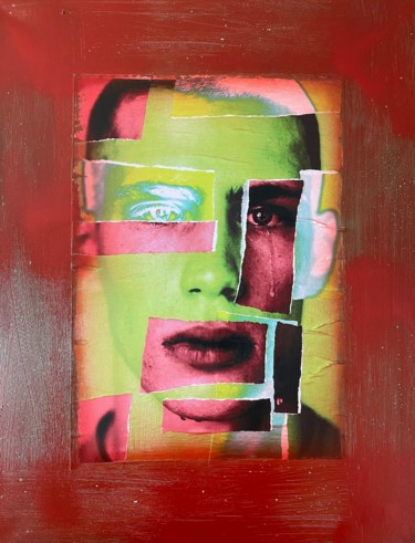Augusta Metropolis Red-Green Collages intitulée "Augusta Metropolis…" par Jerome Cholet, Œuvre d'art originale, Collages