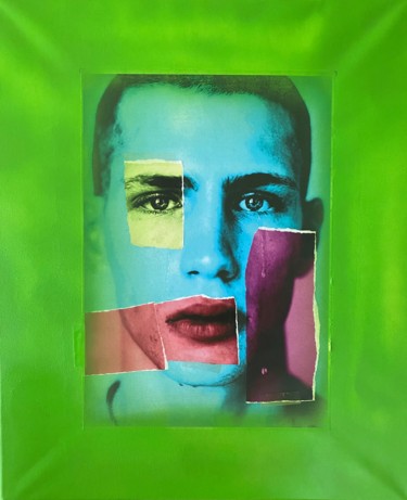 Collagen mit dem Titel "Augusta Mosaique Gr…" von Jerome Cholet, Original-Kunstwerk, Acryl