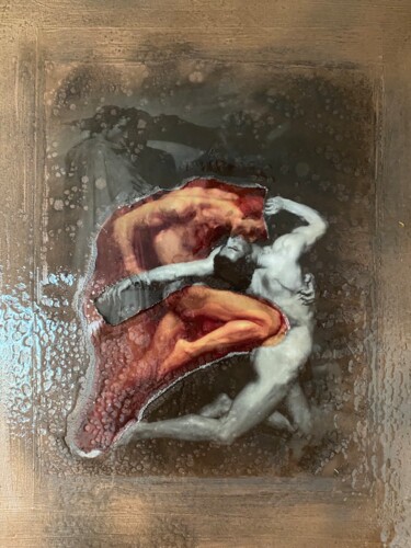 Collagen mit dem Titel "The Devils Kiss I" von Jerome Cholet, Original-Kunstwerk, Collagen