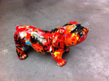 Sculpture intitulée "Graffiti BullDog" par Jerome Clem, Œuvre d'art originale, Autre