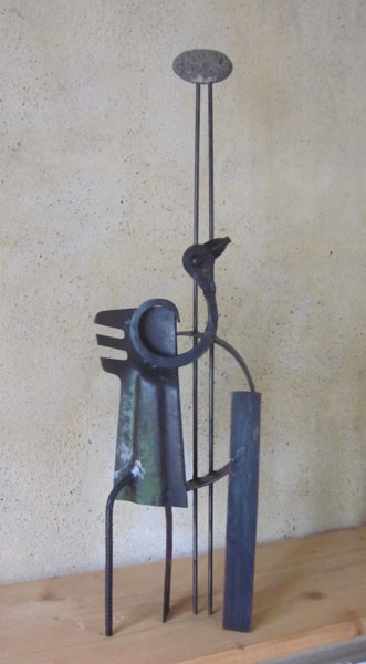 Sculpture titled "L'oiseau et la lune" by Jérôme Danikowski, Original Artwork