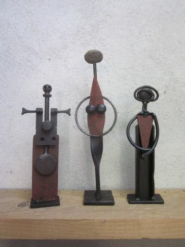 Sculpture titled "Trio" by Jérôme Danikowski, Original Artwork, Metals