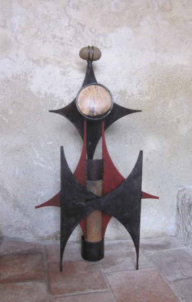 Sculpture titled "Valet de carreau" by Jérôme Danikowski, Original Artwork
