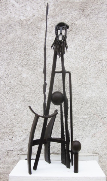 Escultura titulada "Don Quichotte" por Jérôme Danikowski, Obra de arte original, Metales