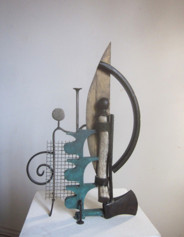 Скульптура под названием "Le roi des aulnes" - Jérôme Danikowski, Подлинное произведение искусства, Металлы