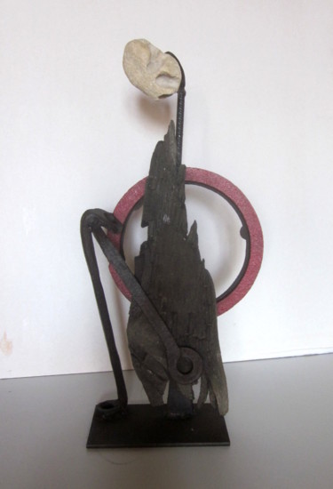 Sculpture titled "Vautour" by Jérôme Danikowski, Original Artwork, Metals