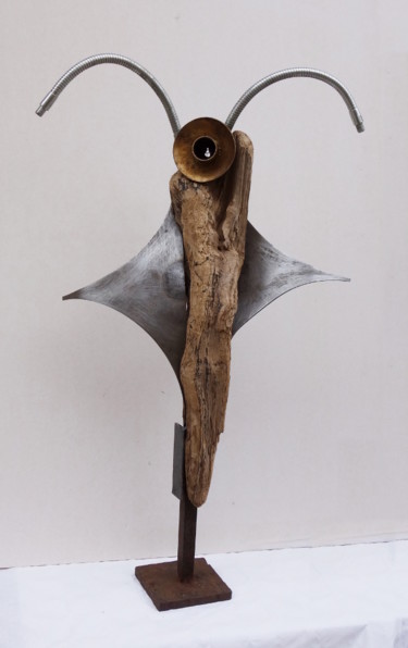 Sculpture intitulée "Papillhomme" par Jérôme Danikowski, Œuvre d'art originale, Métaux