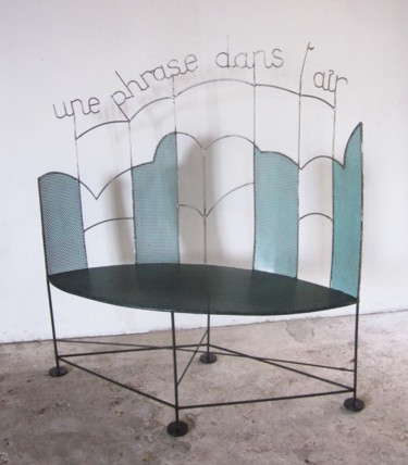Sculpture titled "Une phrase dans l'a…" by Jérôme Danikowski, Original Artwork, Metals
