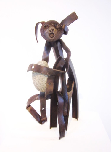 Sculpture titled "Kabuki" by Jérôme Danikowski, Original Artwork, Metals