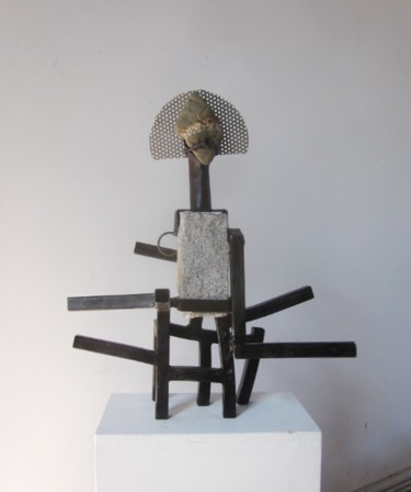 Sculpture titled "Aminéral" by Jérôme Danikowski, Original Artwork, Metals