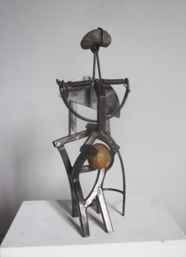 Sculpture titled "Cubiste" by Jérôme Danikowski, Original Artwork, Metals