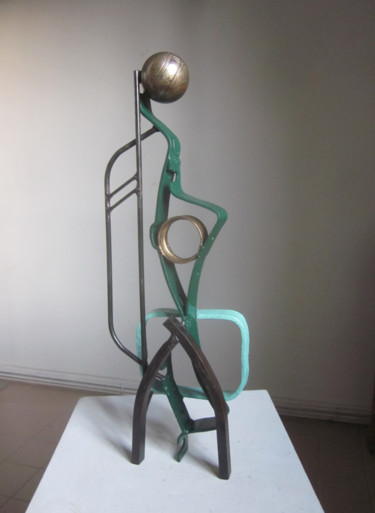 Sculpture intitulée "Cœur battant" par Jérôme Danikowski, Œuvre d'art originale, Métaux