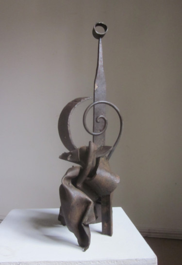 Sculpture intitulée "Le trône de fer" par Jérôme Danikowski, Œuvre d'art originale, Métaux