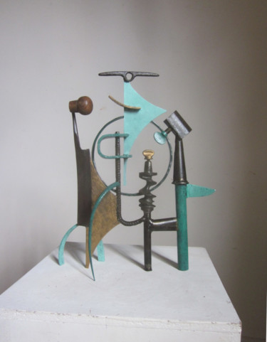Skulptur mit dem Titel "Tribu berbère" von Jérôme Danikowski, Original-Kunstwerk, Metalle