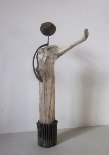 Sculpture titled "Salut" by Jérôme Danikowski, Original Artwork, Metals