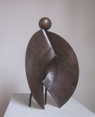 Skulptur mit dem Titel "Vagabond d'hiver" von Jérôme Danikowski, Original-Kunstwerk, Metalle