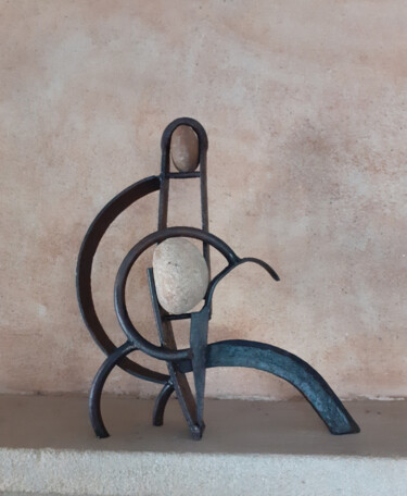 Sculpture titled "Coralie2" by Jérôme Danikowski, Original Artwork, Metals