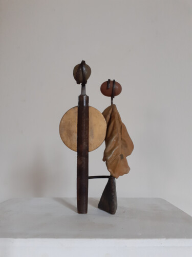 Sculpture titled "Petit couple 5" by Jérôme Danikowski, Original Artwork, Metals