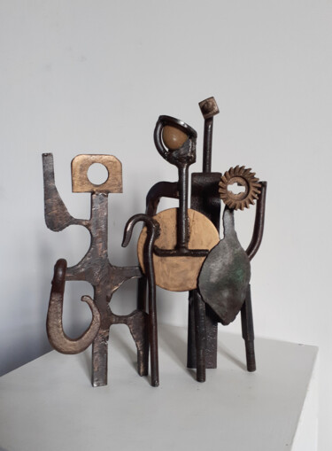 Sculpture intitulée "Petite Tribu 6" par Jérôme Danikowski, Œuvre d'art originale, Métaux
