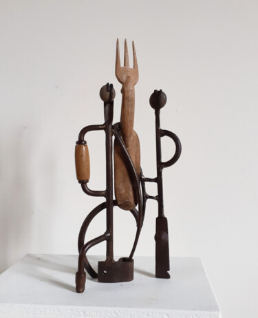 Escultura titulada "Le trident" por Jérôme Danikowski, Obra de arte original, Metales