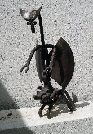 Sculpture titled "Dragon" by Jérôme Danikowski, Original Artwork, Metals