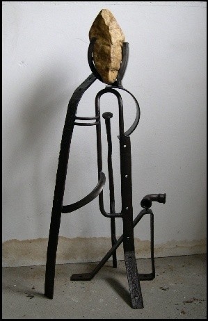 Sculpture titled "Berger" by Jérôme Danikowski, Original Artwork, Metals
