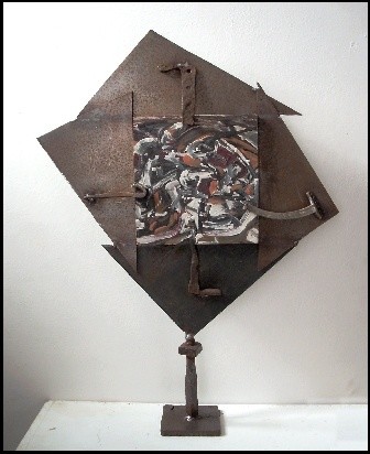 Sculpture titled "Cadre 1" by Jérôme Danikowski, Original Artwork, Metals