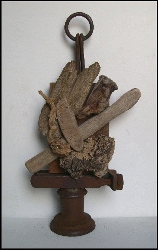 Sculpture intitulée "Pêcheur" par Jérôme Danikowski, Œuvre d'art originale, Métaux