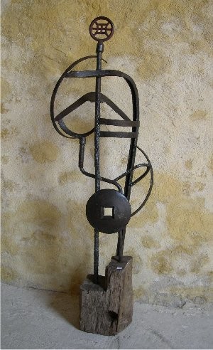 Sculpture titled "Compostelle 2" by Jérôme Danikowski, Original Artwork, Metals